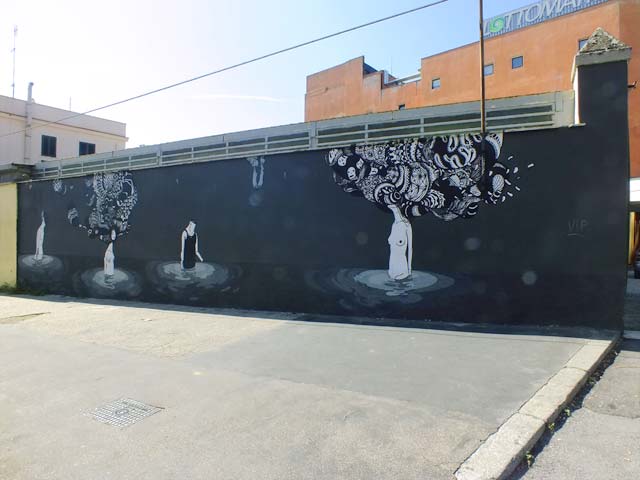 Graffiti  zona Ostiense: 49 - Herbert Baglione (Brasile)