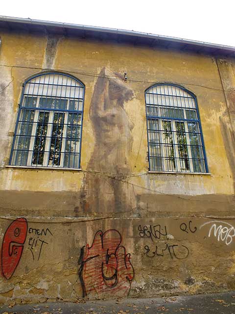 Graffiti  zona Ostiense: 20 - Borondo (Spagna)