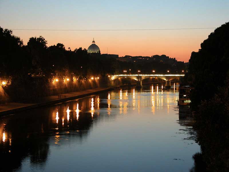 Panorami di Roma: 54 - Panorama dal Lungotevere Farnesina
