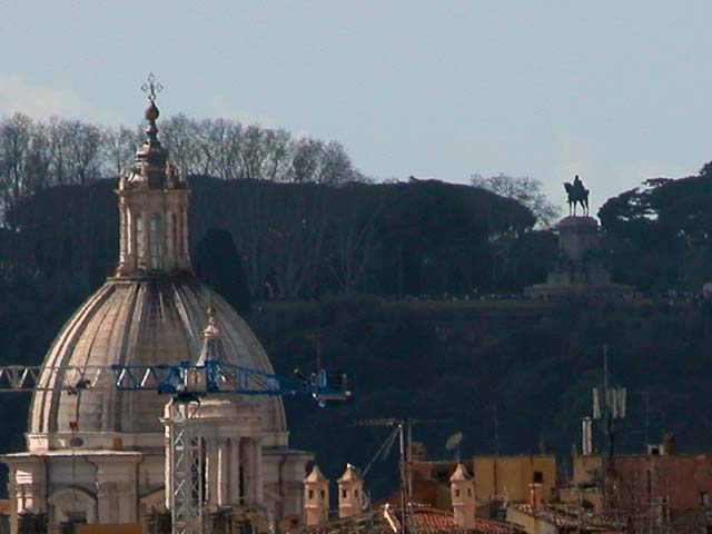 Il Gianicolo con la statua di Giuseppe Garibaldi