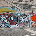 Graffiti sui muraglioni del Tevere