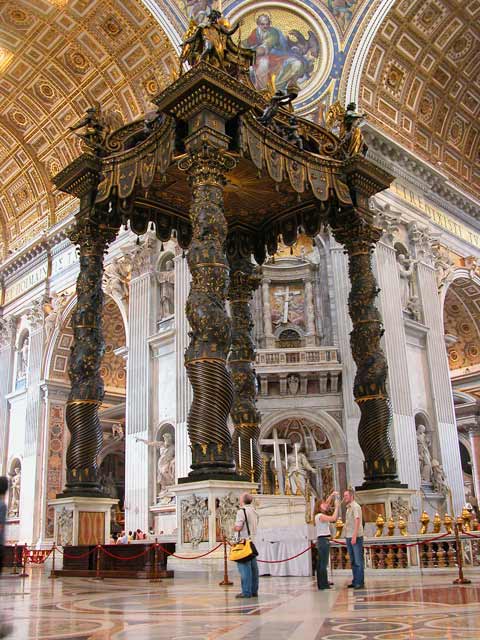 Basilica di San Pietro: 18 - Il baldacchino