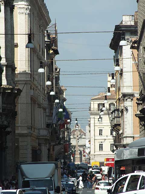 Via del Corso: 1 - Vista verso Piazza del Popolo